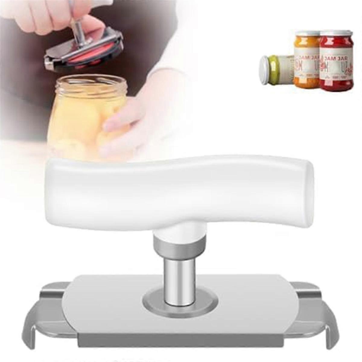 JarOpener for Weak Hands Easy Open Adjustable Grip , Stainless Steel Can Opener Bottle Tin Cap for