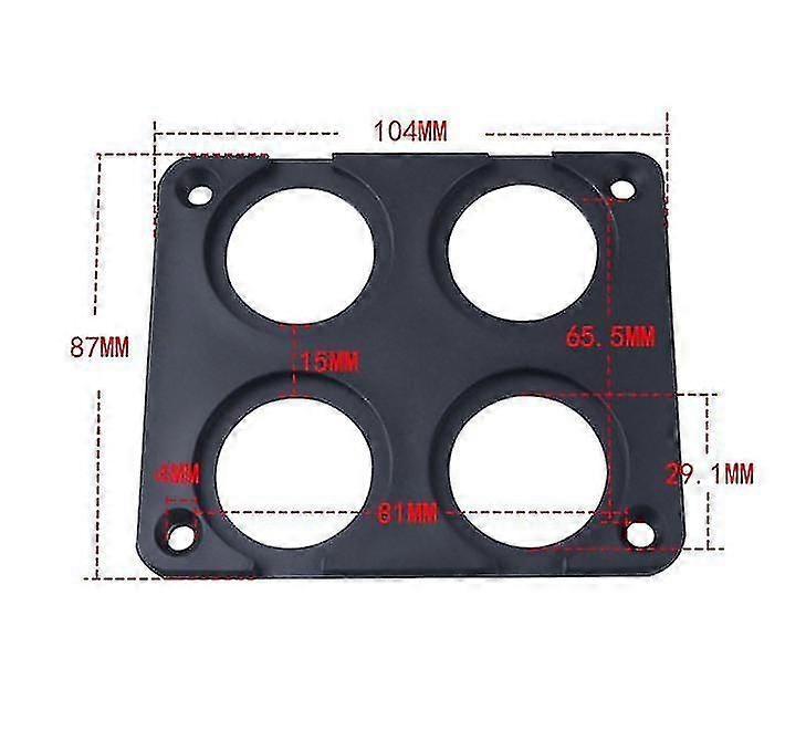 4 Holes Car Panel- Usb Cigarette Lighter, Voltmeter Mount Holder