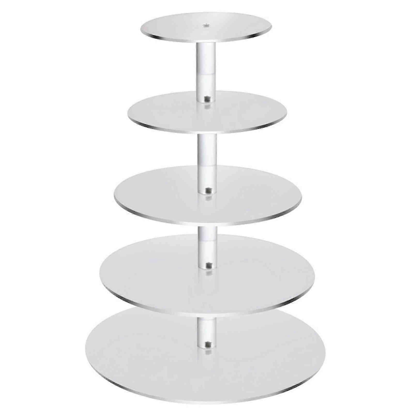 3/4/5/6 Tier Cake Stand Transparent Glass Display Tray Rack Decoration Tool xi