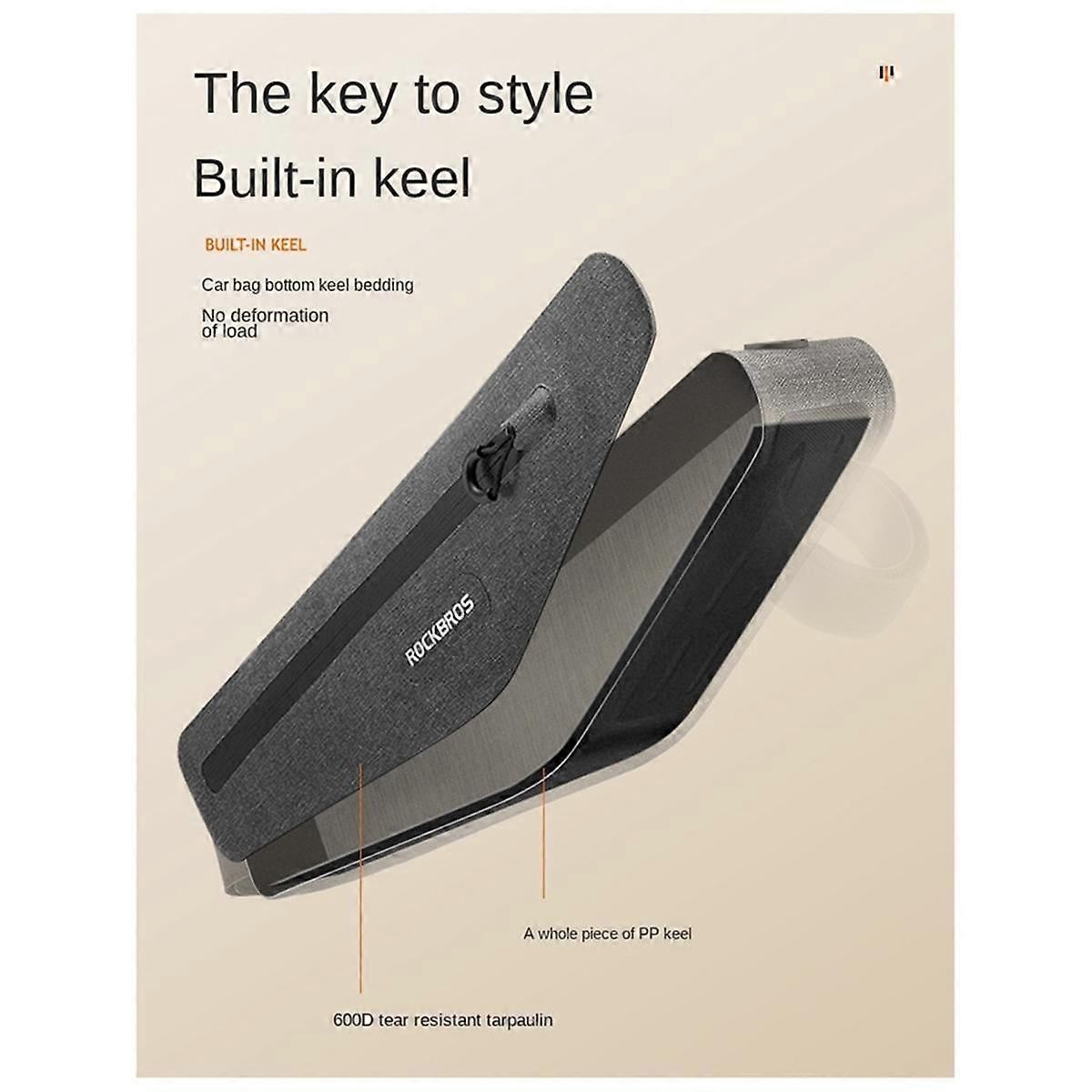 Bicycle Frame Bag Bicycle Bag Front Beam Bag Triangle Bag Down Tube Bag with Bottom Elastic Strap System