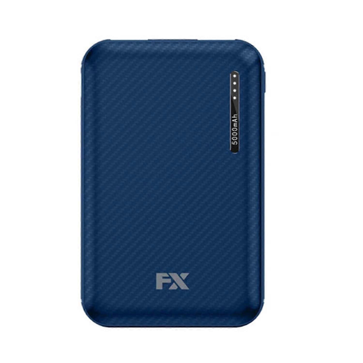 FX Power Bank 5000 mAh with Type C Input, Compitable with smartphones - Navy