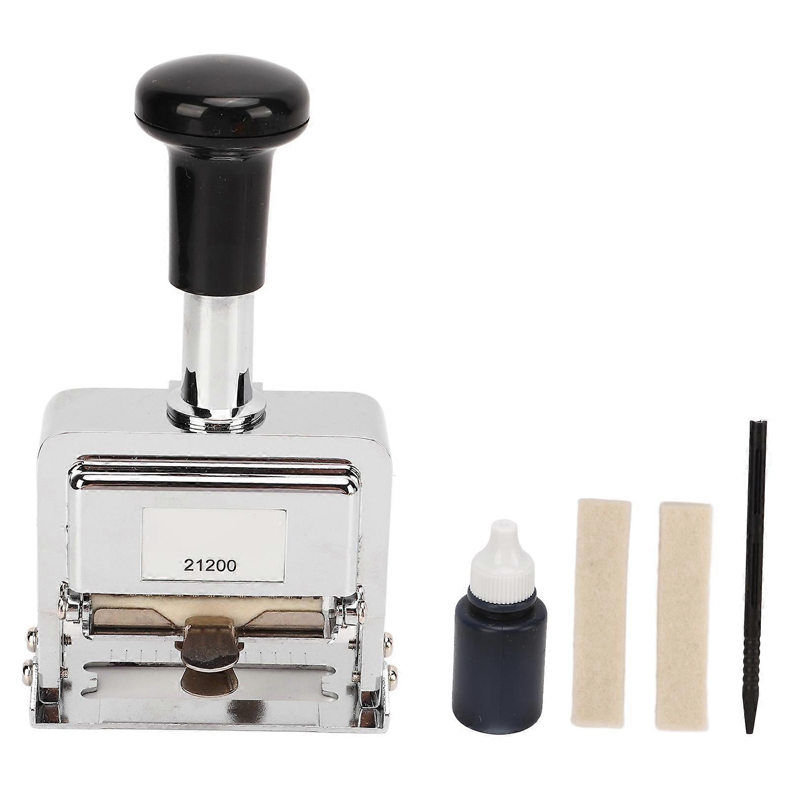 Timbre numérique 12 chiffres auto-encreur automatique timbre de numérotation avec poignée pour la comptabilité bancaire de médecine