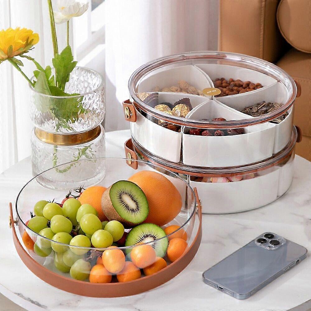 Snack Box Container, Snack Tray, Fruit Tray with Lid, Bento Snack Container