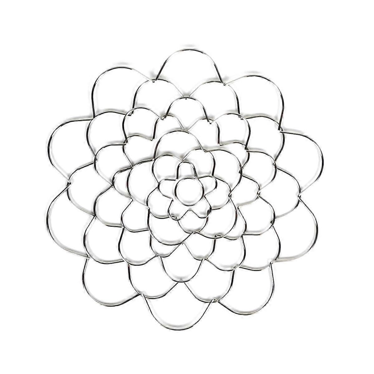 Support de composition florale, assistant de composition florale réutilisable en acier inoxydable, 6 pouces