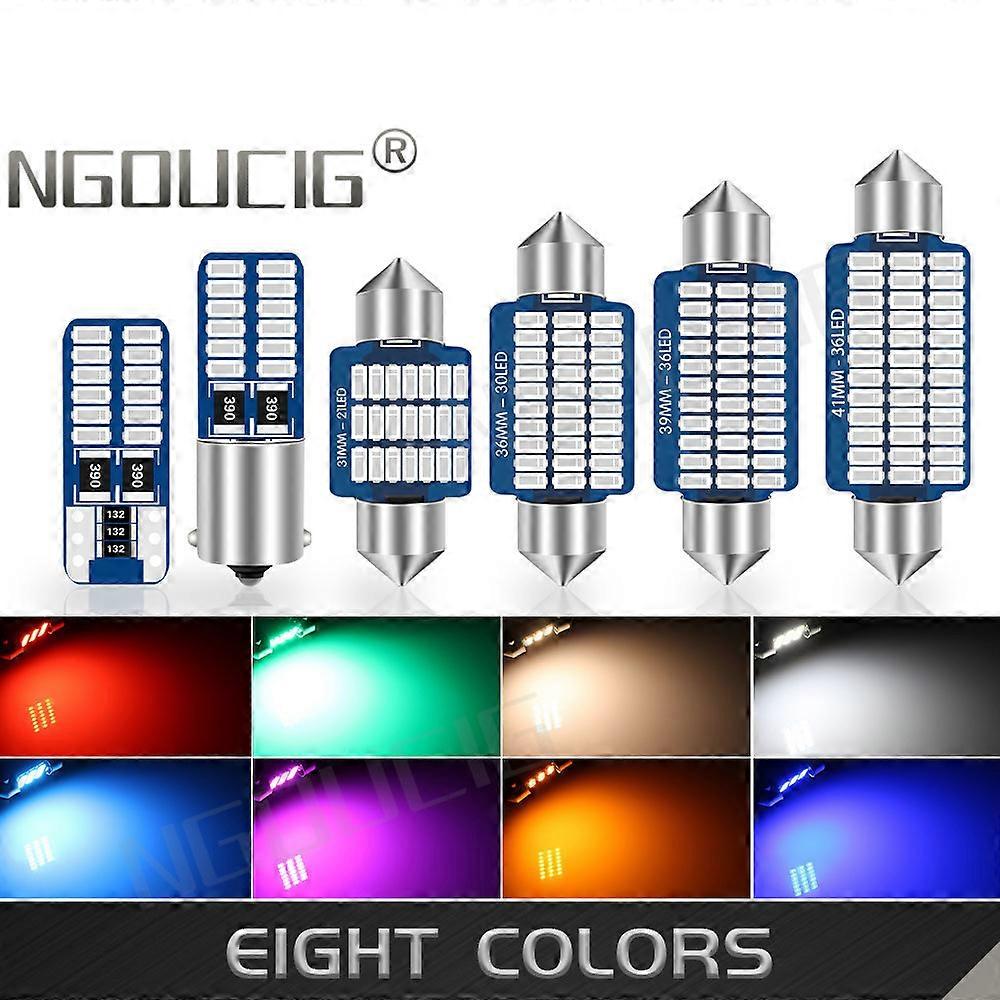NGOUCIG 1x משאית T10 C5W 24V 12V Festoon BA9S W5W C10W WY5W T4W SV8.5 28 31 36 39 41 מ"מ מנורת איתות פנימית אור לרכב נורת לד
