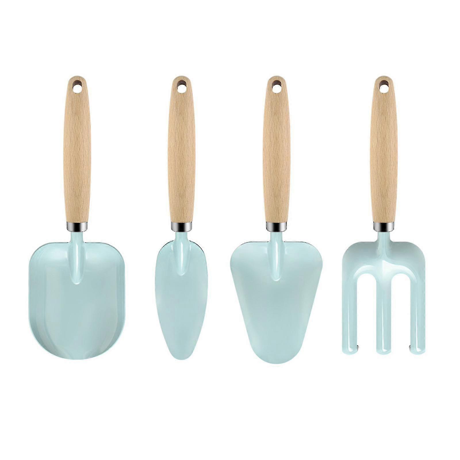 أدوات البستنة للأطفال المعادن مع مقبض خشبي قوي أدوات البستنة الآمنة