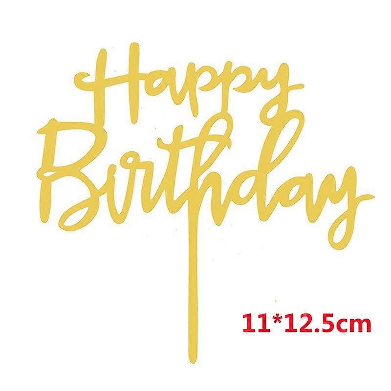 Akryl kort bursdagskake dekorasjon plug-in bakepynt flagg kort 10 Pack-E16