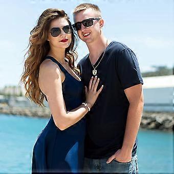 Rose Gold Puzzle Herz Halskette & Armband Set - Liebesgeschenk Für Paare