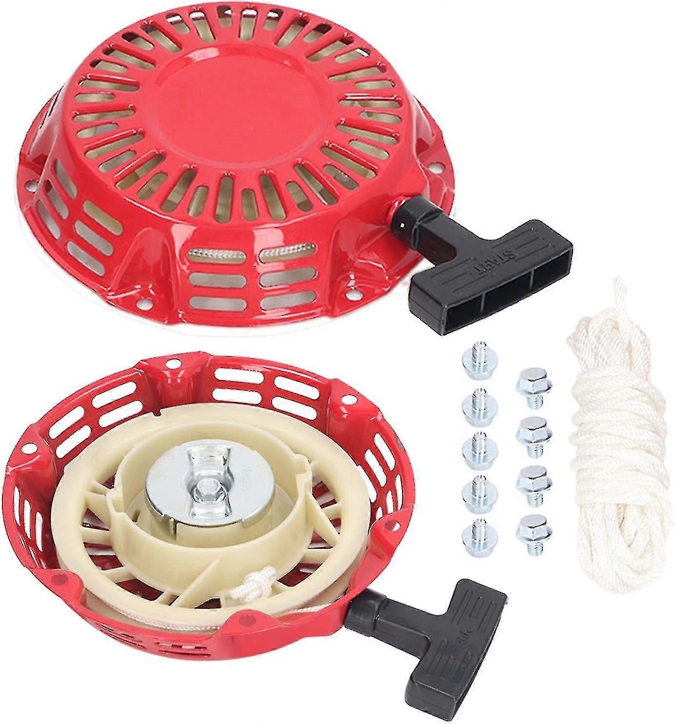 2 Pcs Lawn Mower Pull Starter Professional Replacement Pull Start For Gx120 Gx160 Gx200 Engine For Replace Part Of Generator, Lawn Mower, Etc.