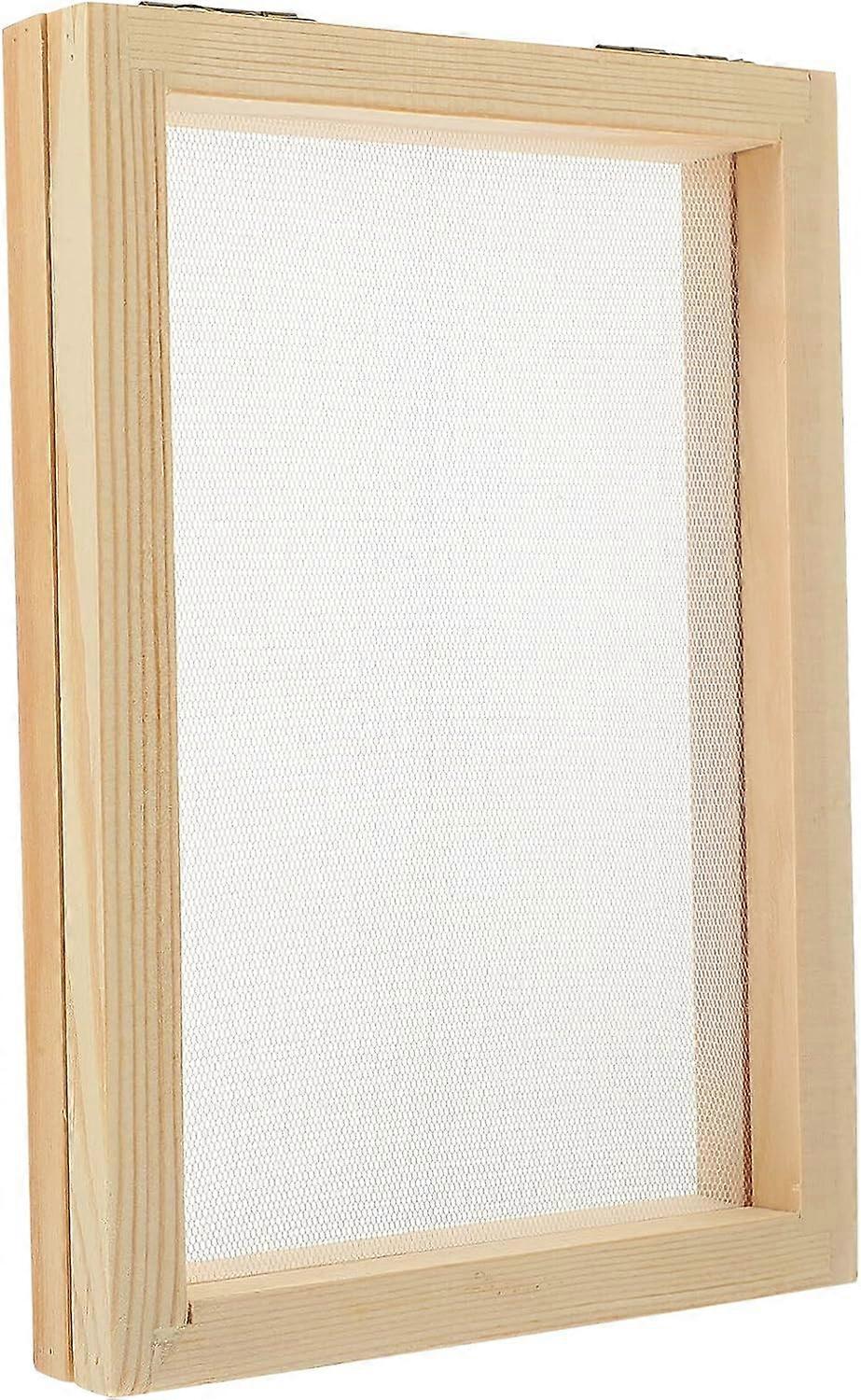Paper Making Screen Frame Paper Screen Paper Making Screen Wooden Paper Making Paper Making Mould Frame Screen Mesh Tool for DIY Paper Craft (Size 1) 