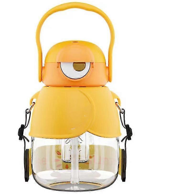 ストローウォーターカップ付き学生大容量ウォーターボトルプラスチック子供ズカップ