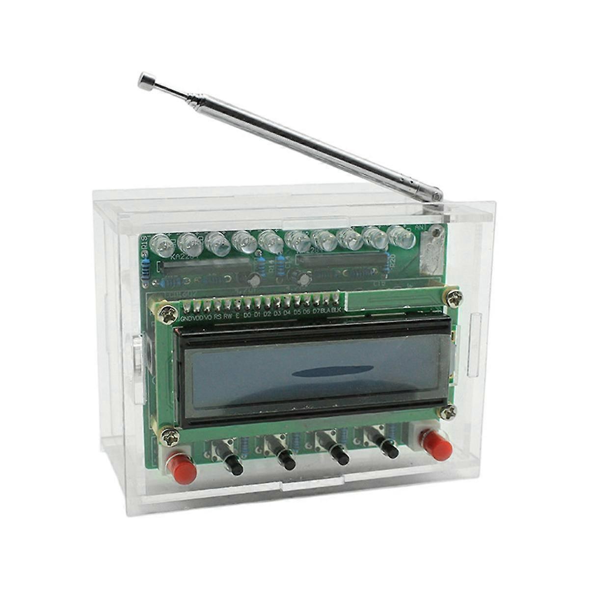 FM-Radio-Elektronik-Kit-Produktion Schweißen RDA5807 einstellbarer Frequenz 87-108 MHz mit LCD-Display LED-Licht für Heimwerker