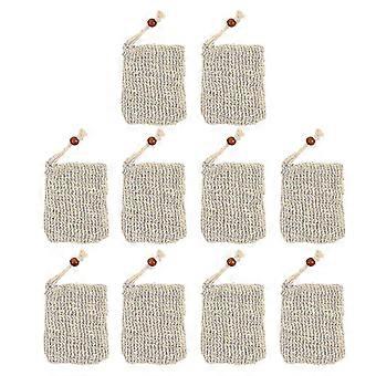10pcs Portátil Esfoliação Drawstring Sabão Protetor saco de sabão saco de sabão bolsa sabão bolsa de sabão