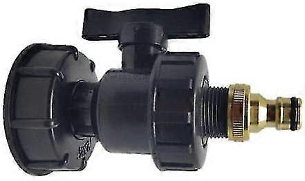 Ibc Adapter, S60x6 Ibc Tank Fitting - Barbed Hose Outlet Water Fitting Kit (S60 X 6 + Valve + 3/4"