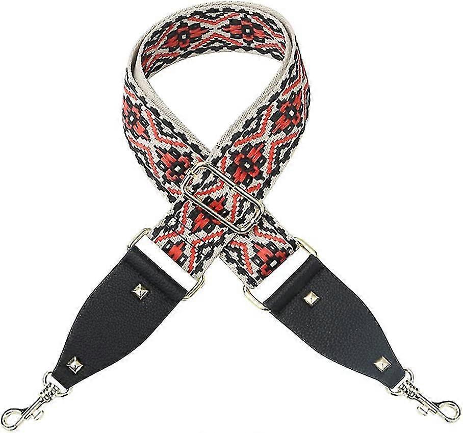 Morechioce Anse De Sac Bandouliere Tissu,Rglable 90-135Cm Sangle De Rechange Ethnique Lanire Pour Sac Main Multicolore Ceinture Bag Accessoires Large