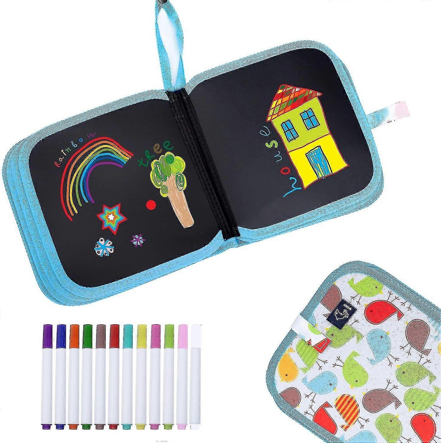 Reusable Doodle Board With 12 Colored Pen