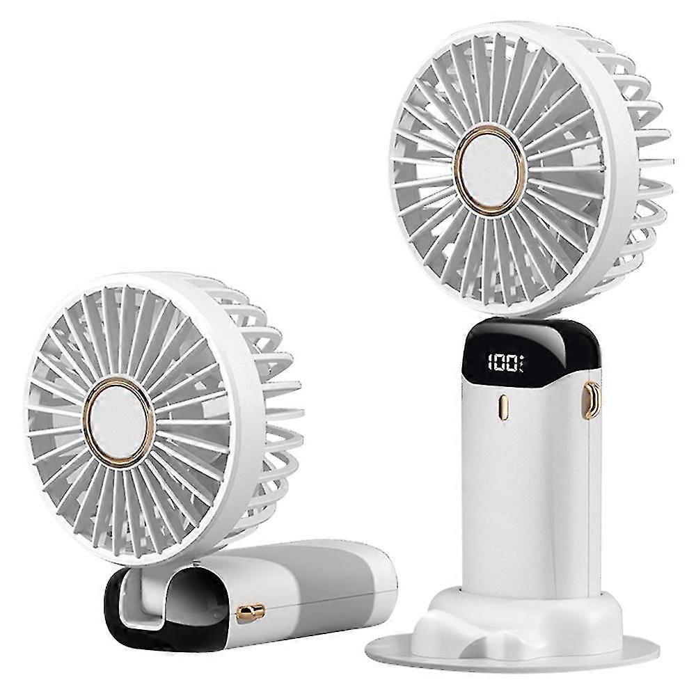 Usb Fan Quiet Mini Handheld Fan Portable With 5000mah Battery