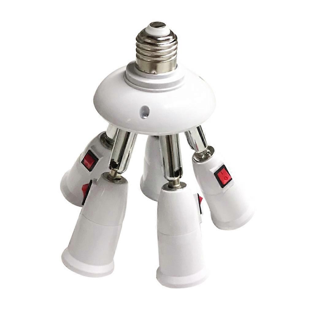 Light Socket Splitter 2/3/4/5 in 1E27 Base Adapter Converter for Home Office