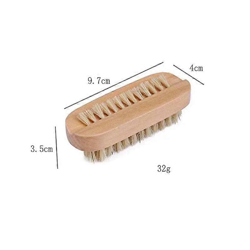 8pk Wooden Nail Brush Set