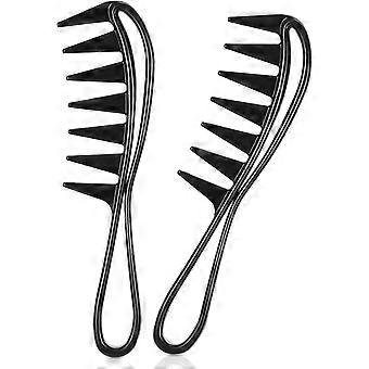 2 Pcs Wide Tooth Combs Salon Large Combs Afro Comb Curl Comb Hairstyle Comb Wide Tooth Comb