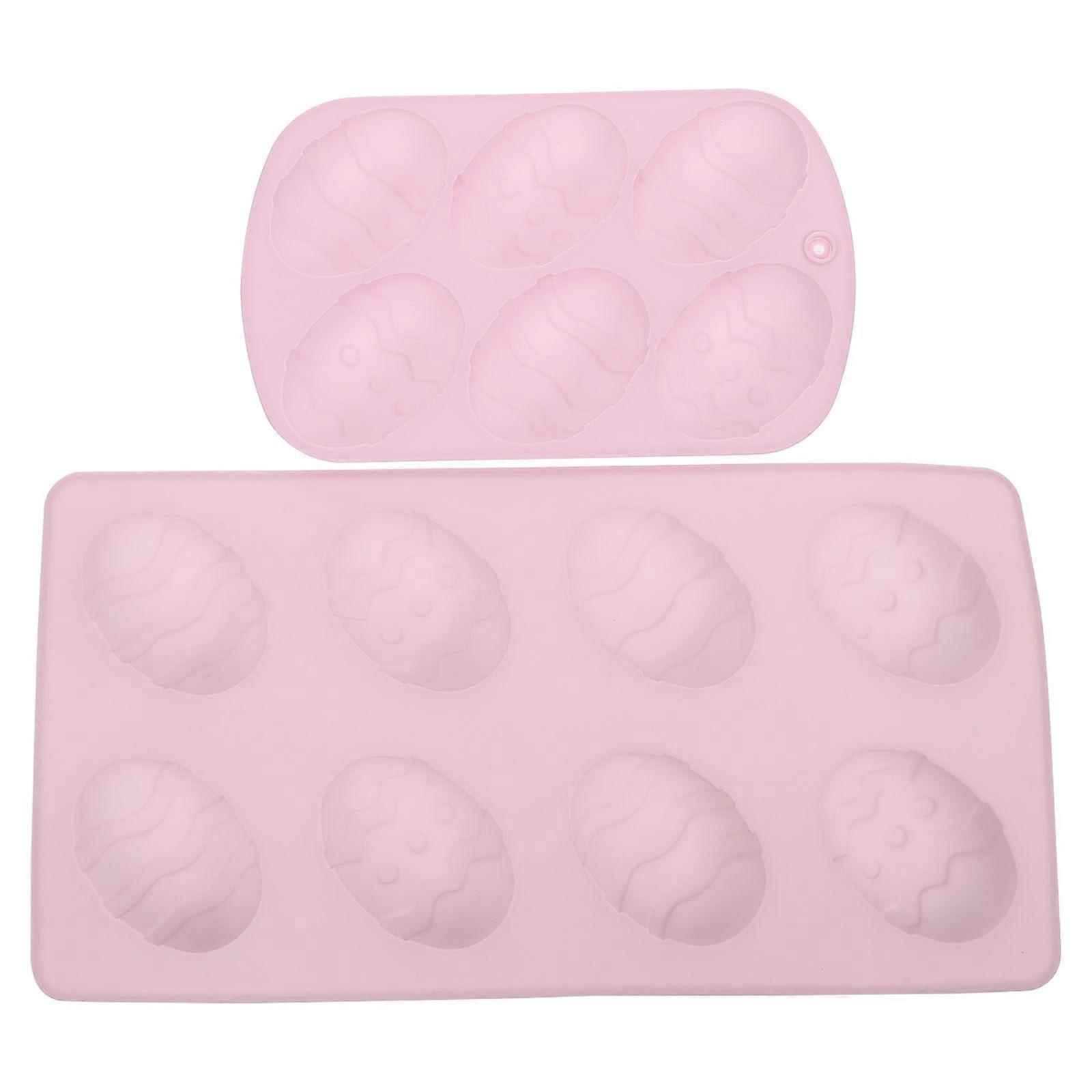 2 Pcs Creative Easter Egg Shape Silicone DIY Molds Cake Molds for Baking