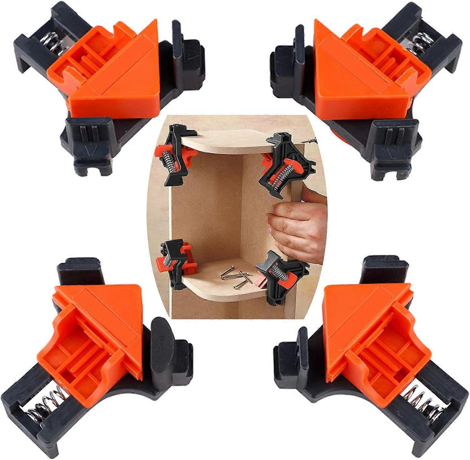 4pcs 90 Degree Right Angle Clamps,Woodworking Angle Clamps,Wood Frame Clamping Tools,Woodworking Too