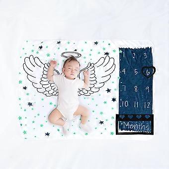 Baby Meilensteindecke Für Mädchen – 115 X 100 Cm, Aus Weichem Flanell, Mit Rosen-Design – Für Fotos & Kuscheln