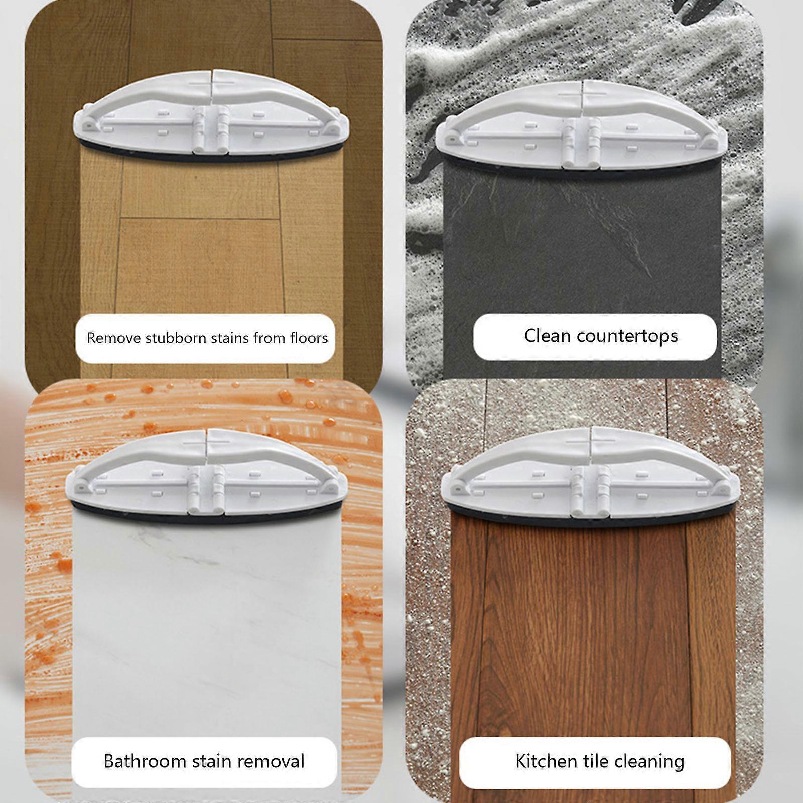 Foldable Sponge Brush with Handle for Kitchen Cleaning (21*6*6cm Single) - White