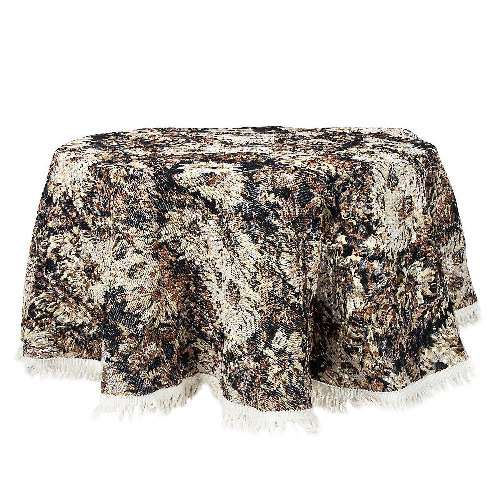 Decorative Tablecloth Round Table Cloth Printing Tablecloth Decoration Dining Table Cover