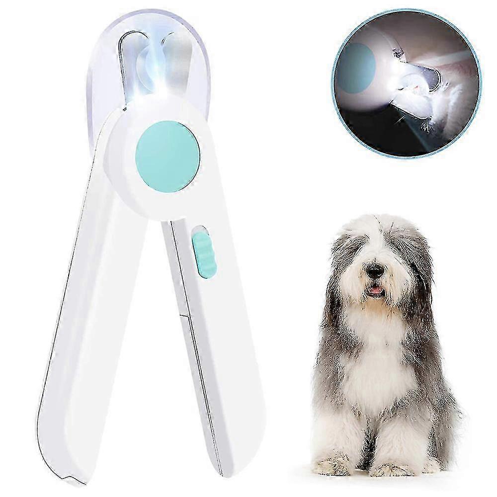 Coupe-ongles professionnels pour chiens de compagnie avec lumière LED (bleu)