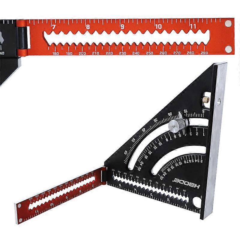 Carpenter Square Aluminum Folding Triangle Ruler 317mm Multifunction 45 90 Degrees,Woodworking Tools