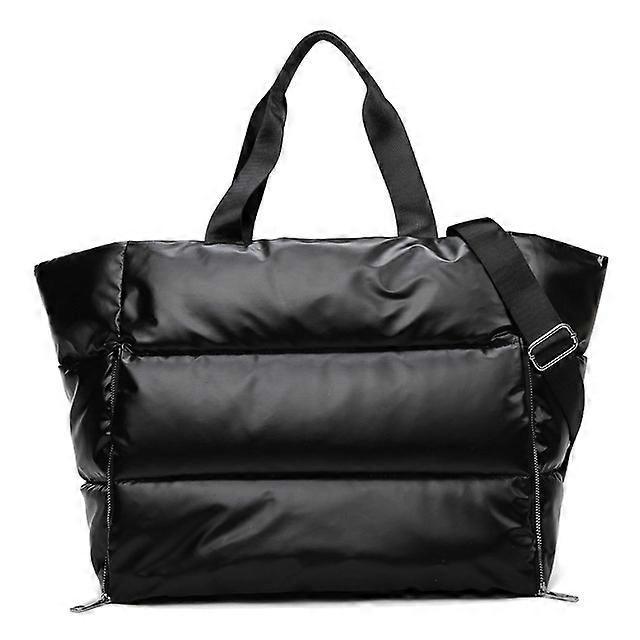 الشتاء رقيق مبطن امرأة حقيبة يد كبيرة مبطن حقيبة المتسوق أكياس مبطن الإناث حقائب الكتف النايلون المرأة عارضة في مهب حقيبة