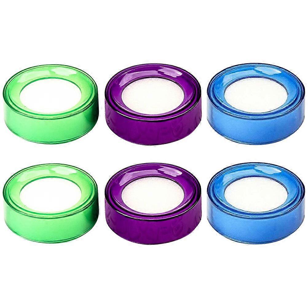 6Pcs Sponge Cup Wet Hand Fingertip Moistener Sponge Finger Wetted Tool for Counting Cash (Random Color)