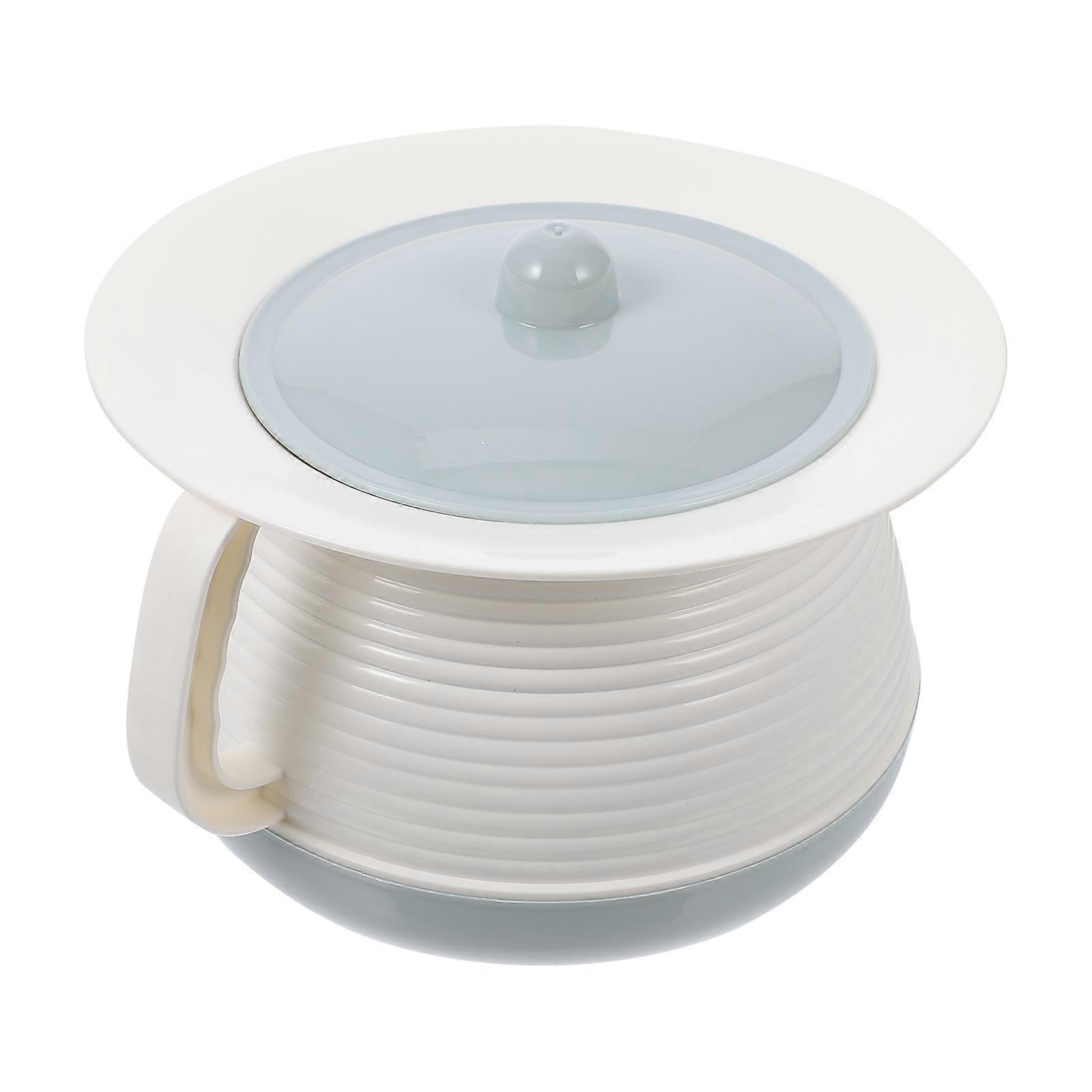 1pc Plastic Elder Chamber Pot Household Spittoon Simple Spittoon with Lid Handle