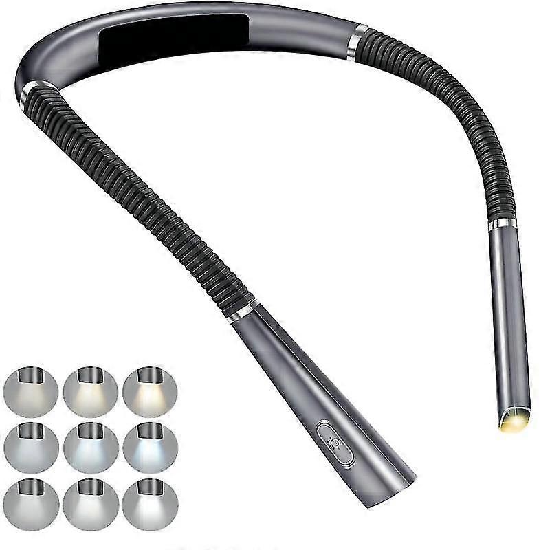 Glocusent Rechargeable Neck Reading Light, Lamp For Reading In Bed, 3 Colors, 6 Brightness Levels, Foldable Arms, Long Lifespan, Perfect For Reading