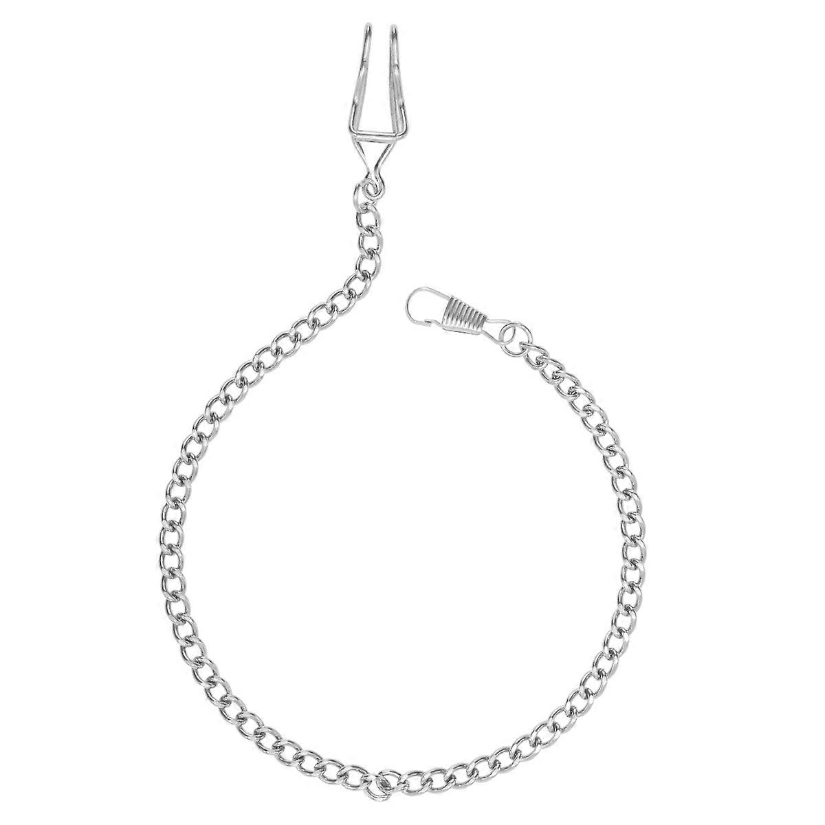 NICERIO Classic Silver Plated Pocket Watch Chain key Chain