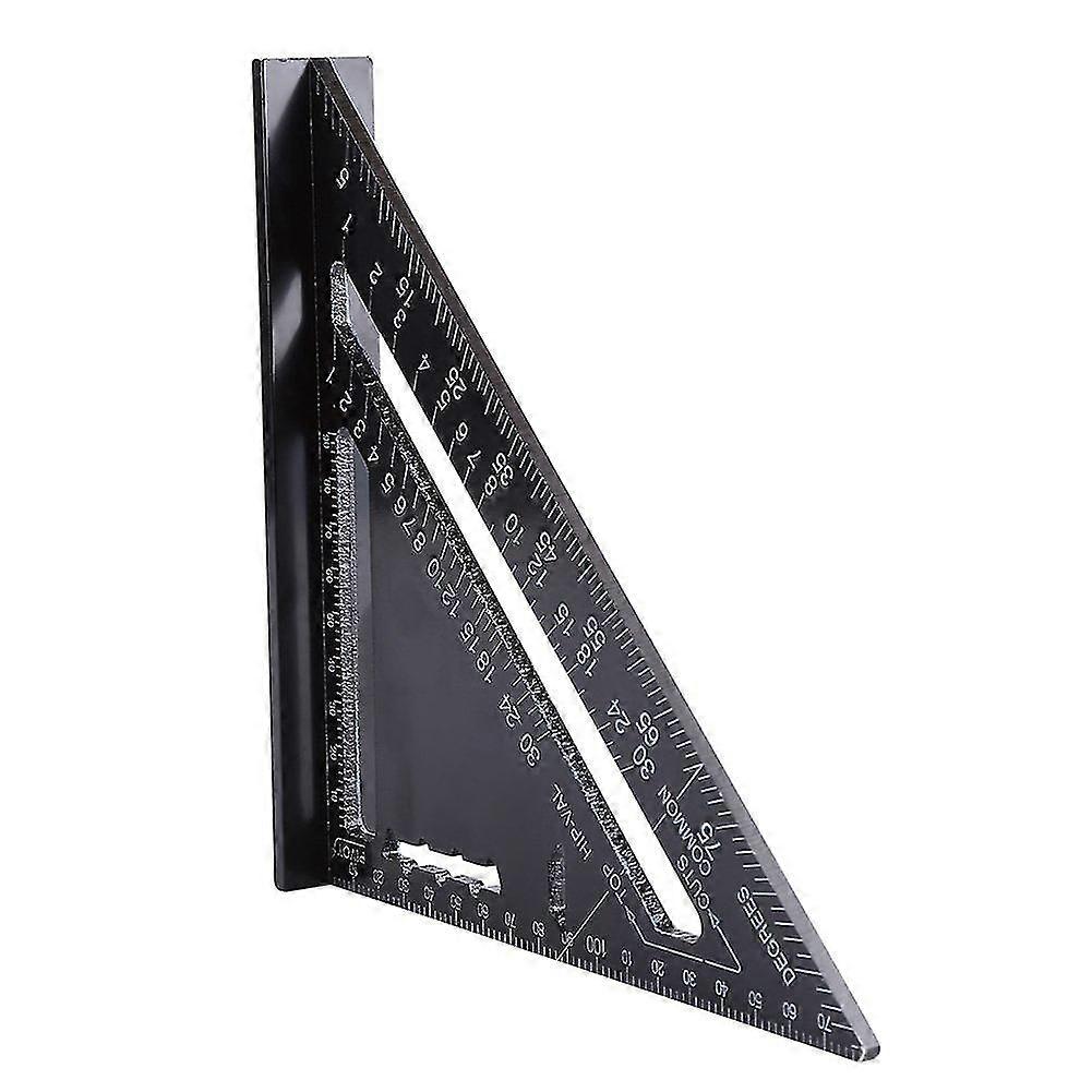 7 Inch Aluminum Profile Black Oxidized Triangular Plate Triangular Ruler (metric)
