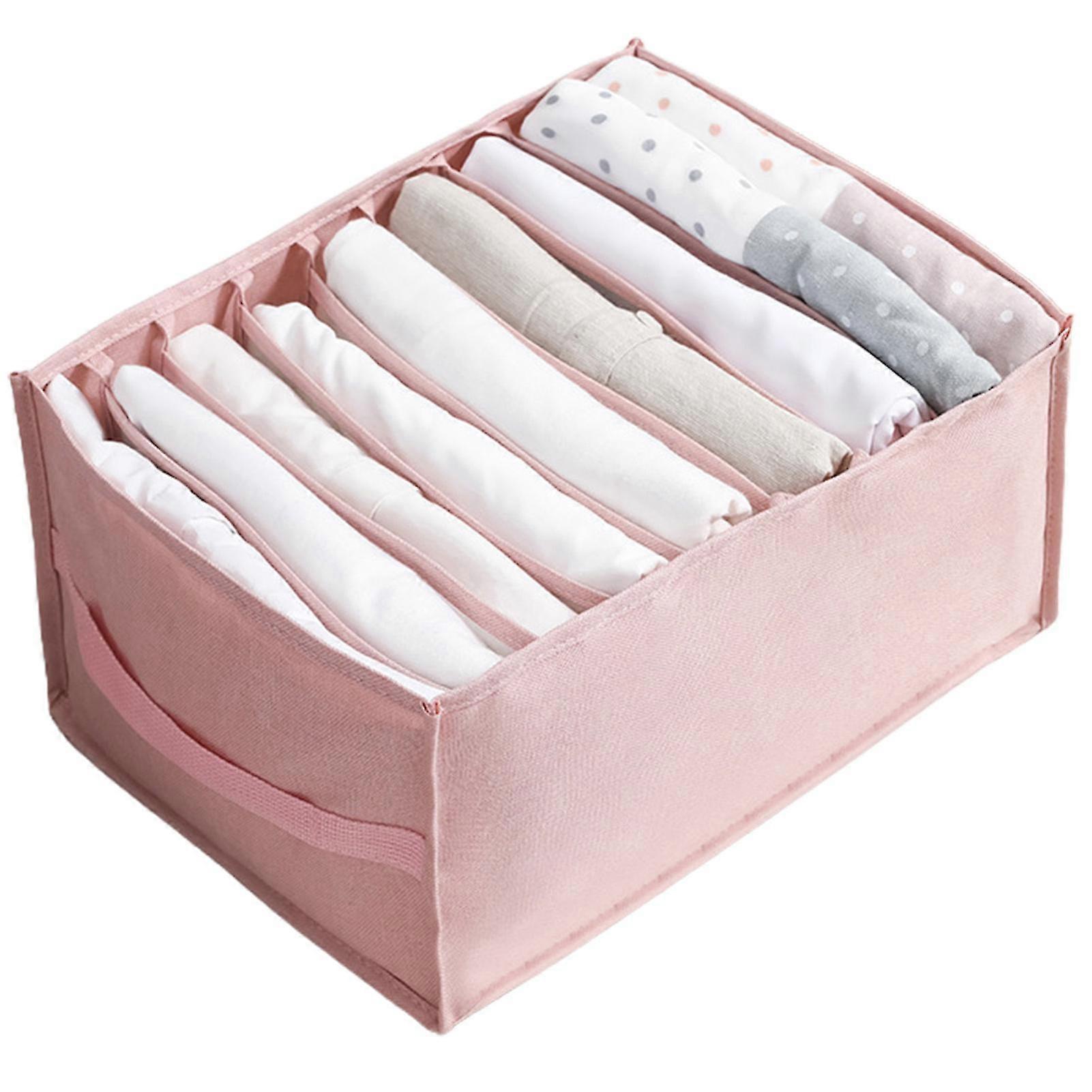 Multi-grids Wardrobe Organizer Moisture-proof Fabric Collapsible Underwear Drawer Organizer For Dorm