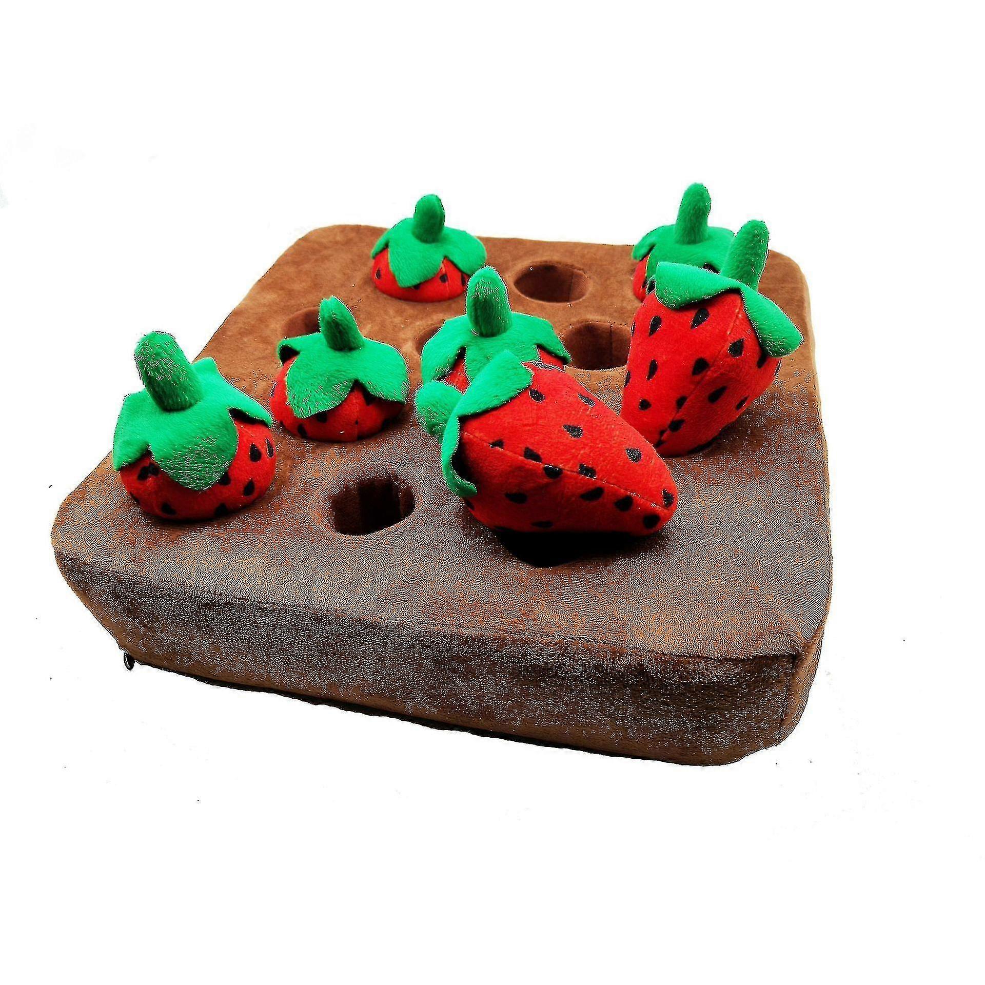 Pet Dog Chew Toy Pull Up Carrot Strawberry Vegetable Fruit Plush Children Educational Toy