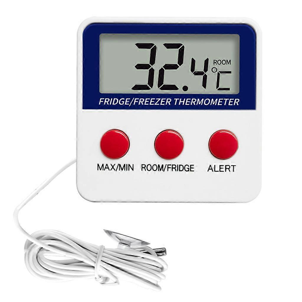 Digital LCD Thermometer Temperature Monitoring with External Probe for Fridge