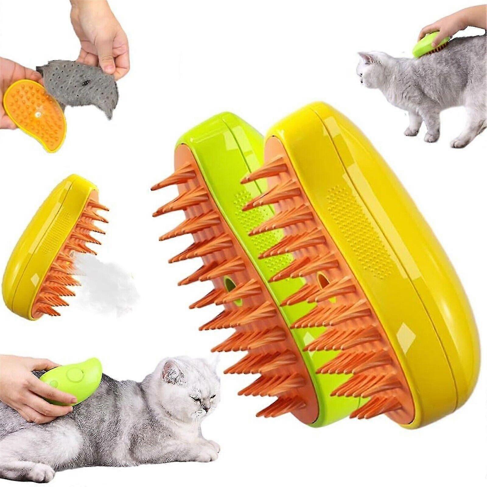 Steamy Cat Brush, 3 In1 Cat Steamy Brush,best Self Cleaning Steam Cat Brush For Massage, Multifunctional Cat Steamer Brush, For Removing Tangled Boris