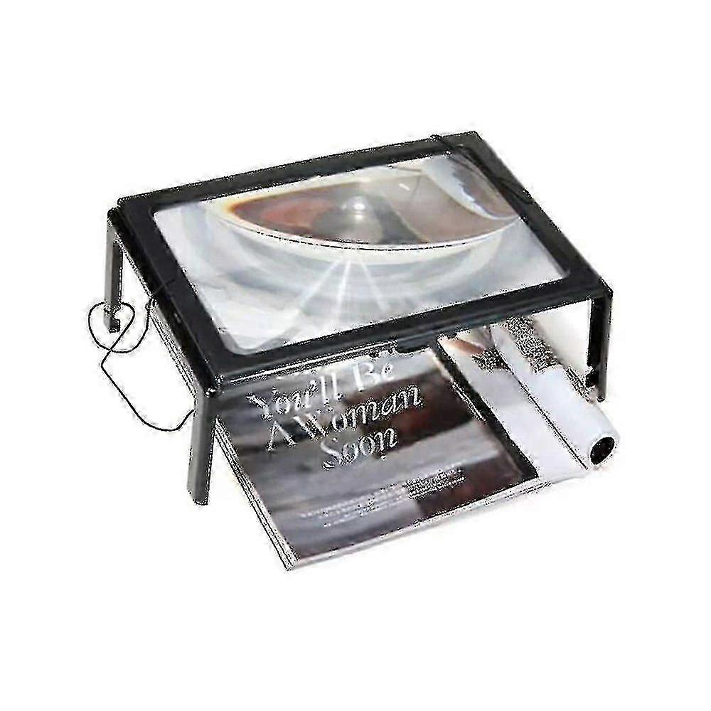 Magnifying Glass With Led Light 5x Reading Magnifier Led Reading Aid Magnifier A4 Desk Magnifier Light P20250110639