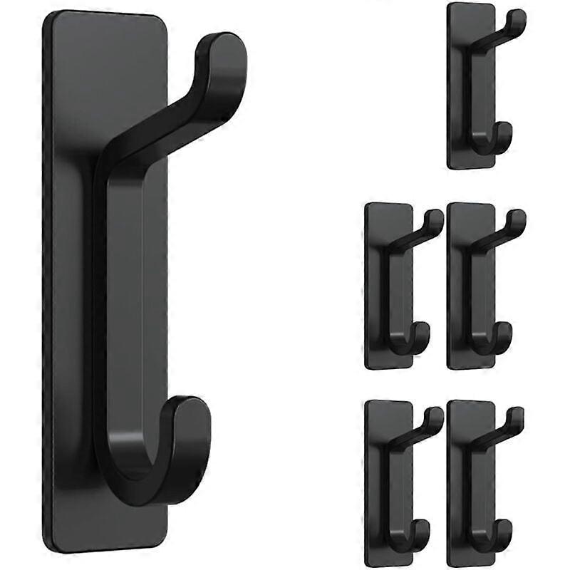 6-pack adhesive coat racks, wall attachment, waterproof, rust-proof