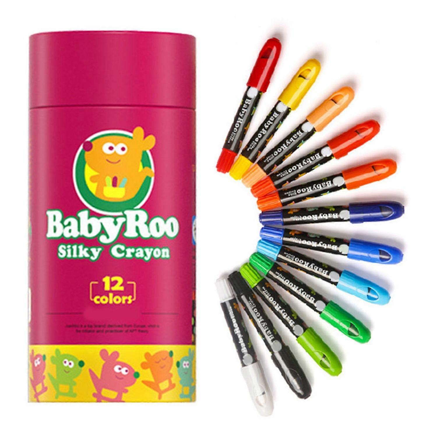 Ensemble de pastel à l’huile pour enfants Lavable Prise confortable Pastels à l’huile colorés avec coque en plastique pour P quotidien