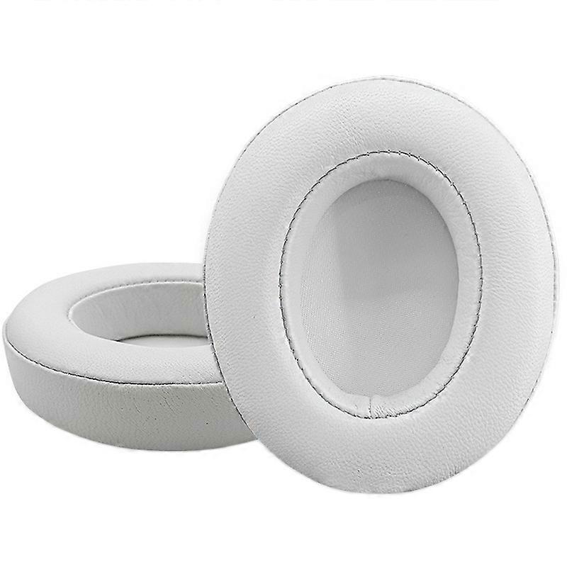 2 st Läder Mjukt Andningsbart Hörlursskydd För Beats Studio 2/3, Färg: Fårskinn Vit
