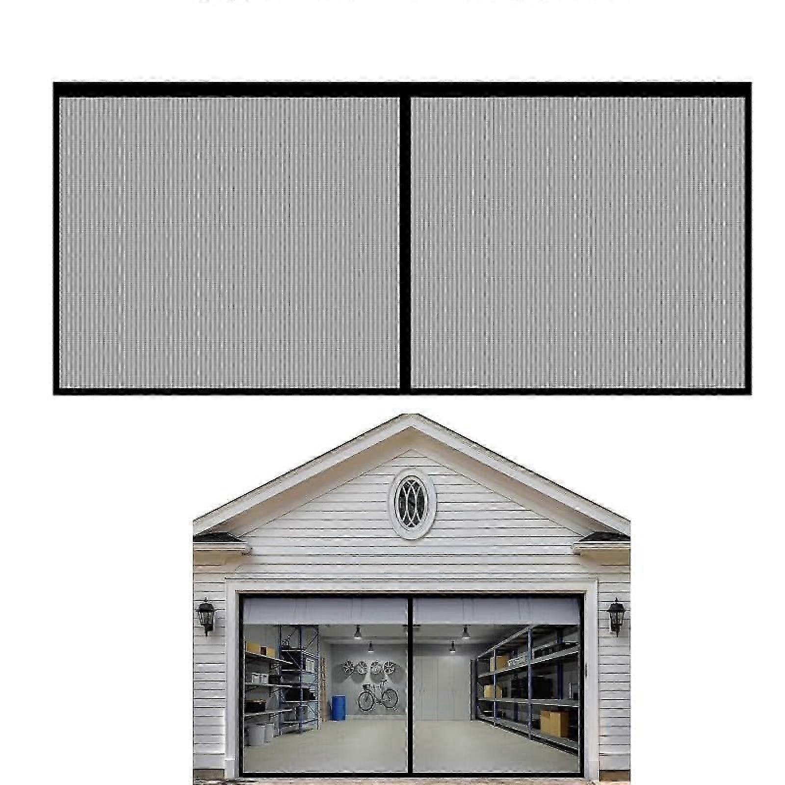Garage Door Screen, 4x2m Mesh Fly Curtain Keep Insects Out, Top-to-bottom Seal Shut For Car Garage, Keep Fresh Air In -gsl
