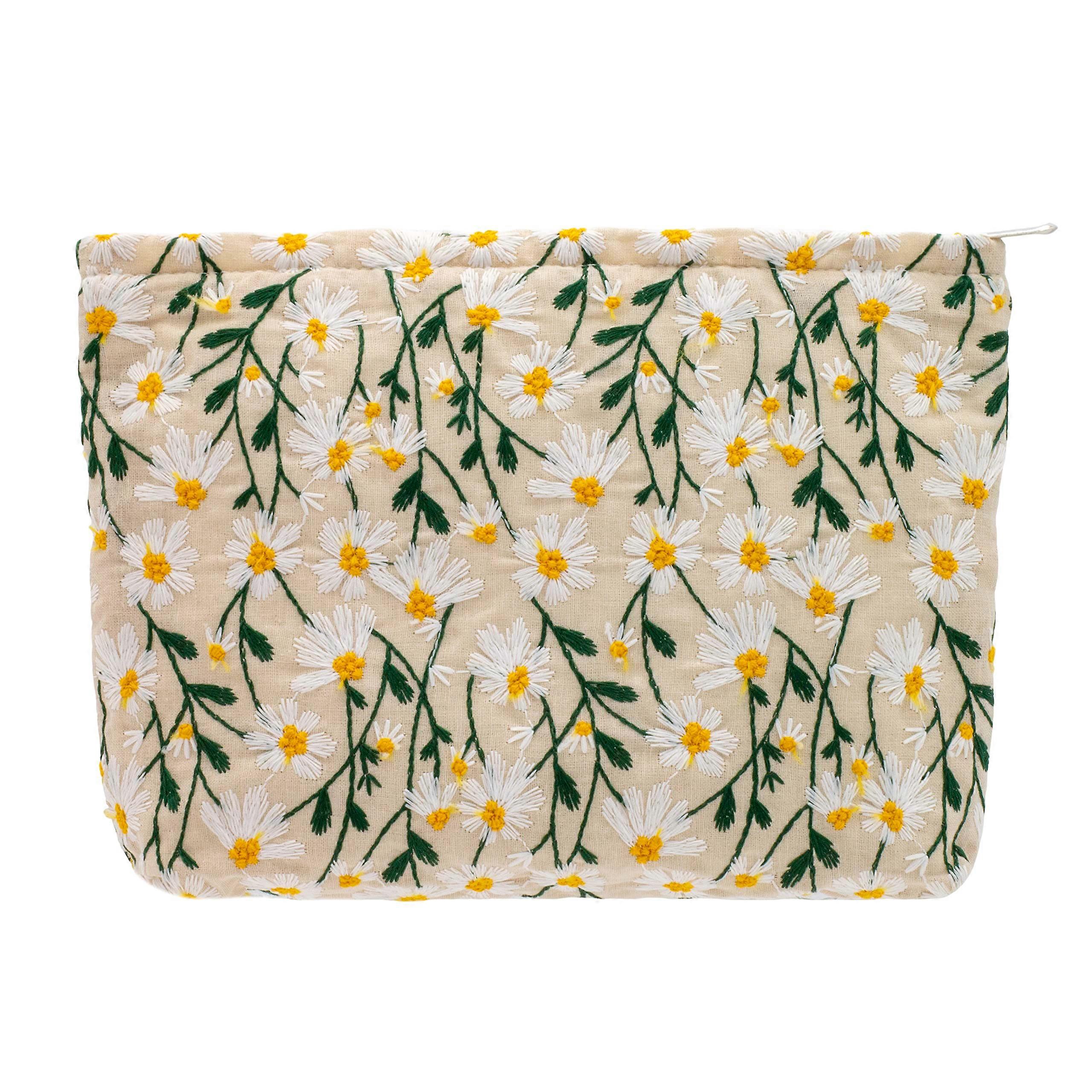 Large Canvas Makeup Organizer for Travel - Waterproof, Spacious, Multi-Compartment Design, Ideal for Cosmetics and Toiletries