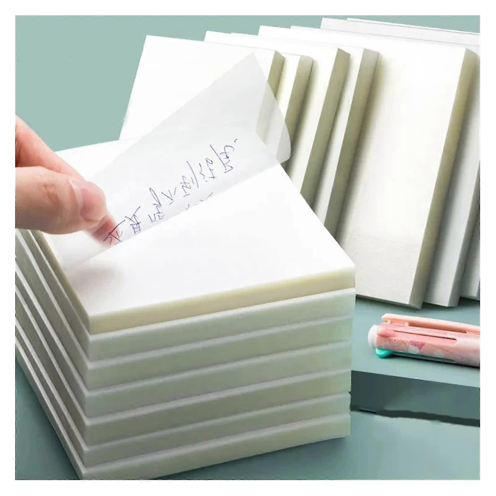 500 Sheets Clear Sticky Notes, 3 X 2 Inch Transparent Self-sticky Notes Waterproof Repeatable Paste For School Home Office