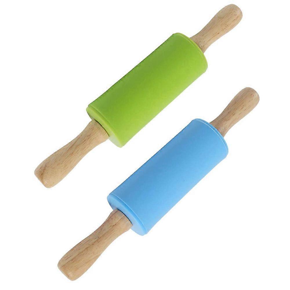 2-Piece Silicone Rolling Pin Set, Non-Stick Dough Roller