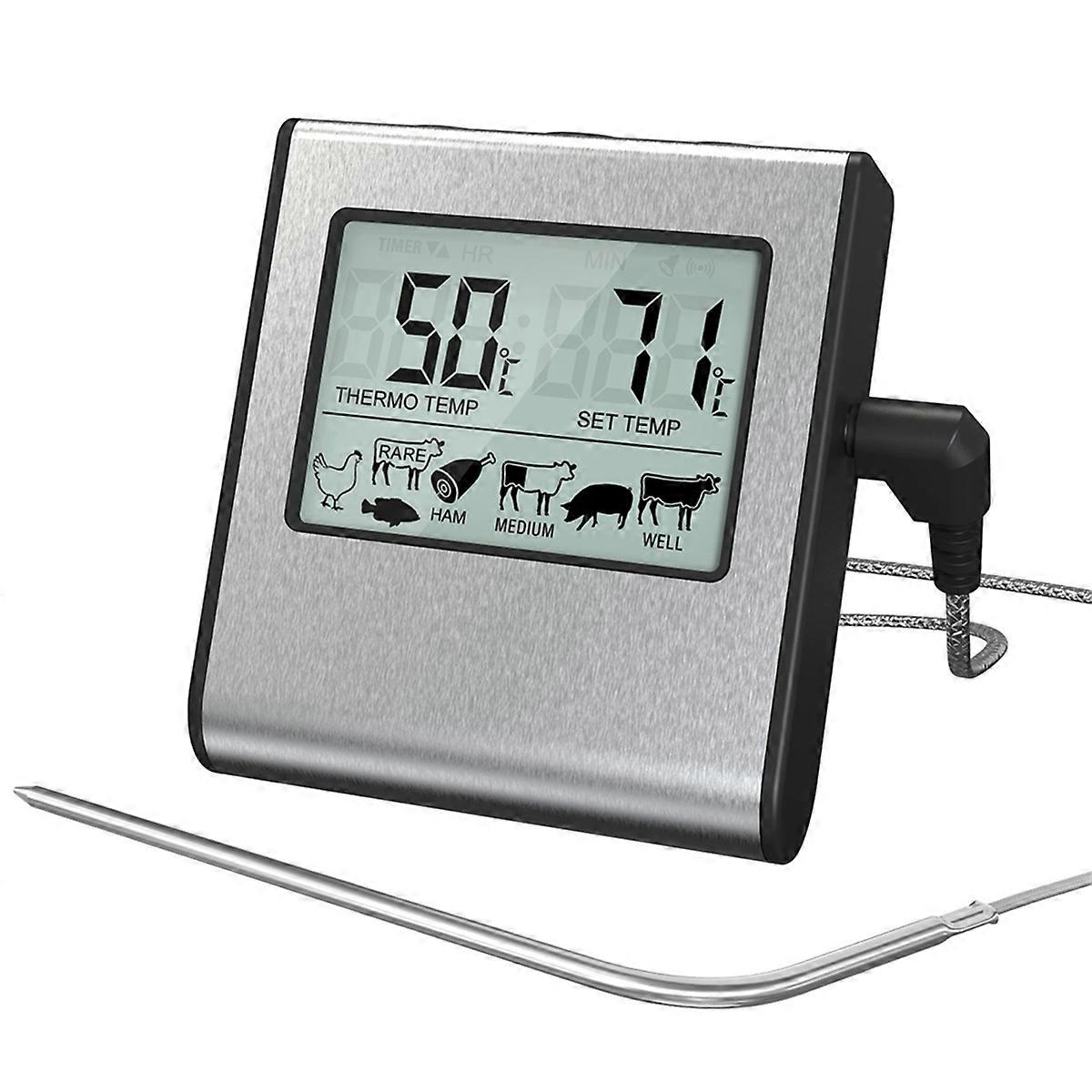 Digital Meat Thermometer with Probe for Cooking LCD Display Food Electronic Temperaturemeter for Gr